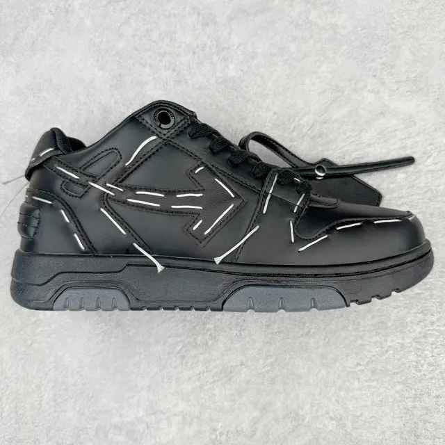 Off-White Runner Black with White Stitching