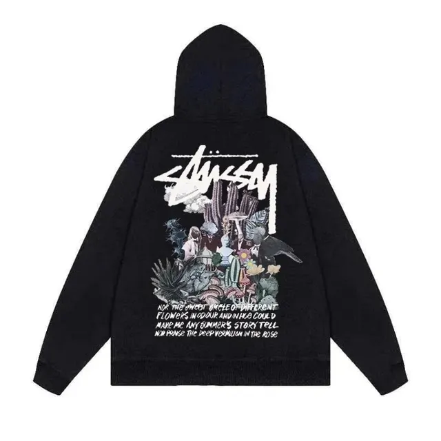 Stüssy Graphic Hoodie Desert Botanical Print