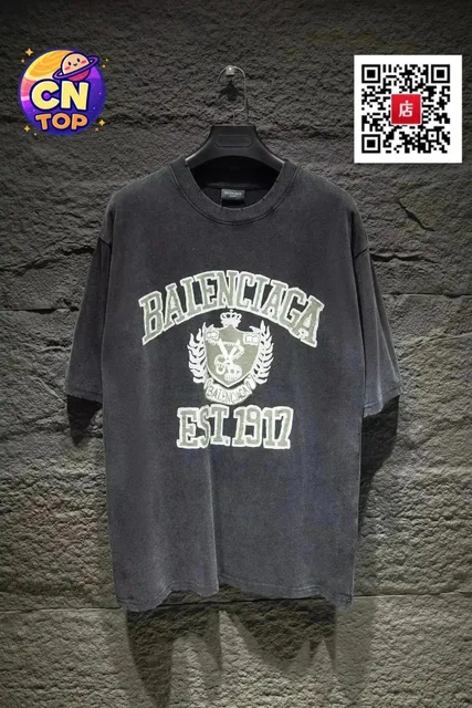 Balenciaga Oversized T-Shirt Arch Logo Shield Print