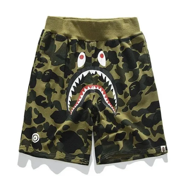 BAPE Shark Shorts Camo Shark Face