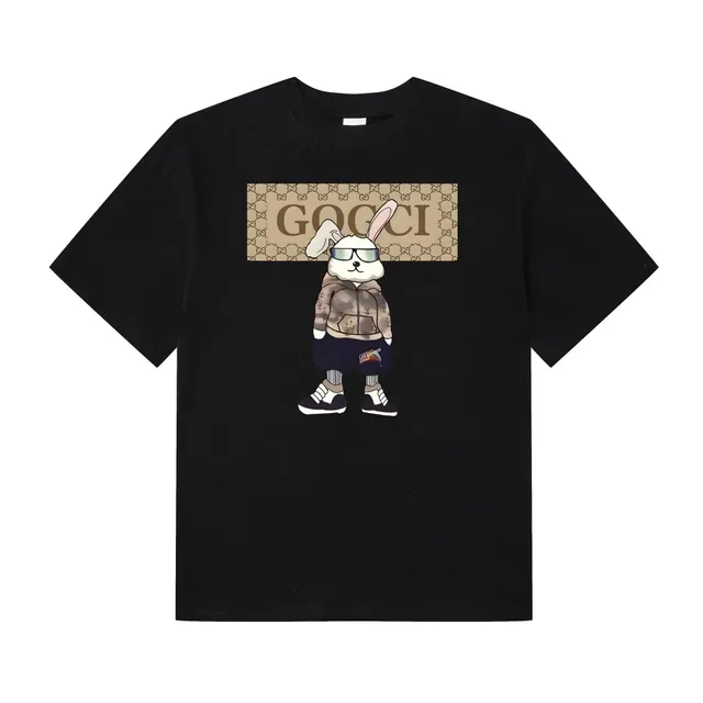 Gucci Graphic T-Shirt Rabbit Print with GG Logo