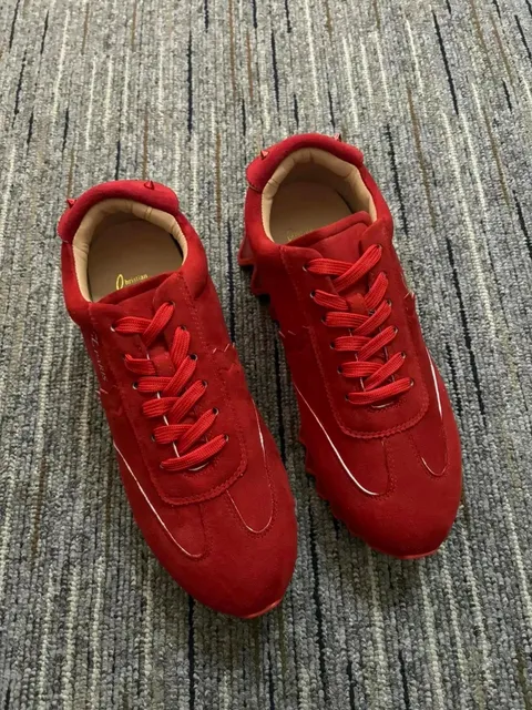 Christian Louboutin Louis Junior Red Suede