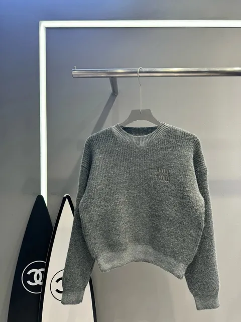 Chanel Knit Sweater Embroidered Logo