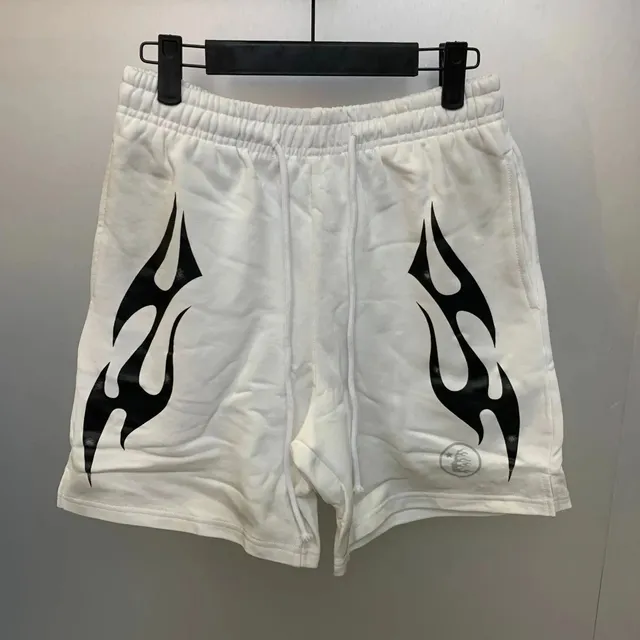 Broken Planet Flame Shorts Black Flame Print