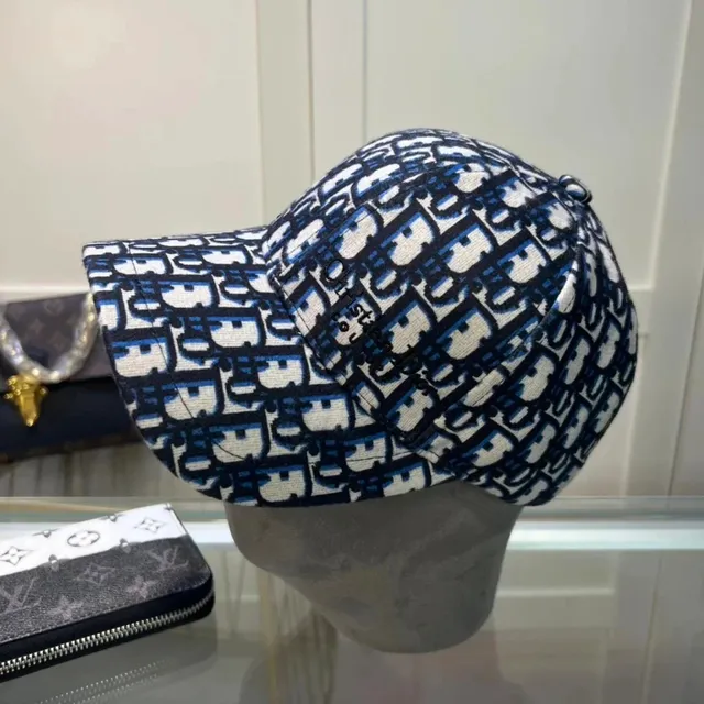 Dior Baseball Cap Oblique Logo Print