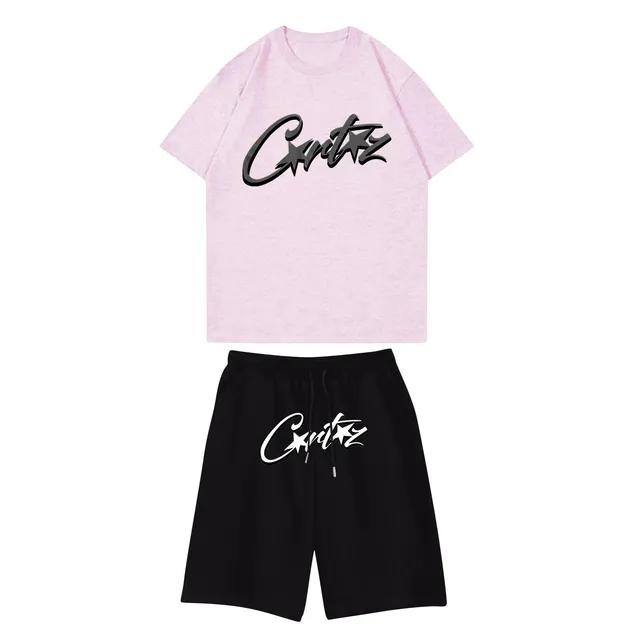 Corteiz Logo Tee & Shorts Set CRTZ Script