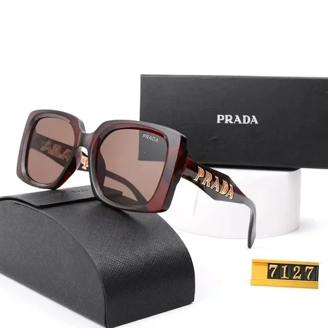 Prada Square Sunglasses Logo Temple