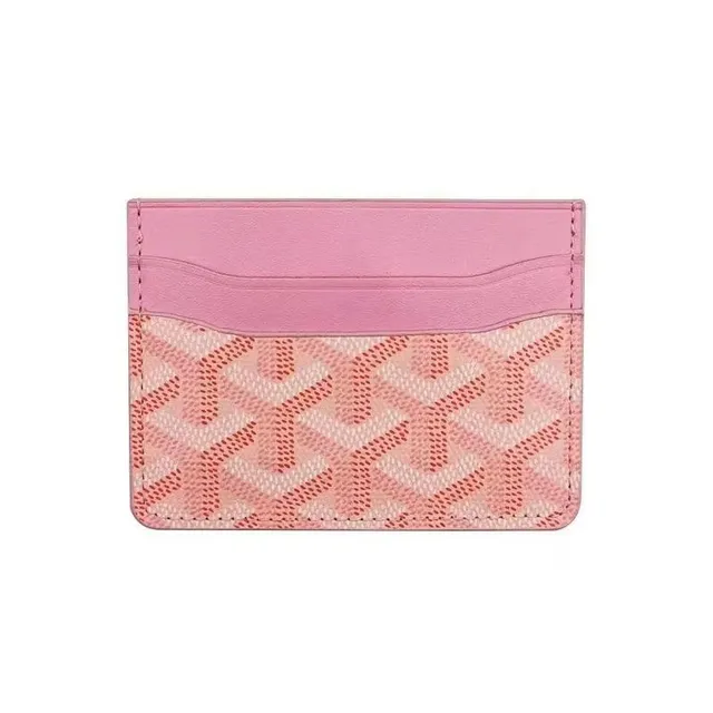 Goyard Card Holder Pink Chevron