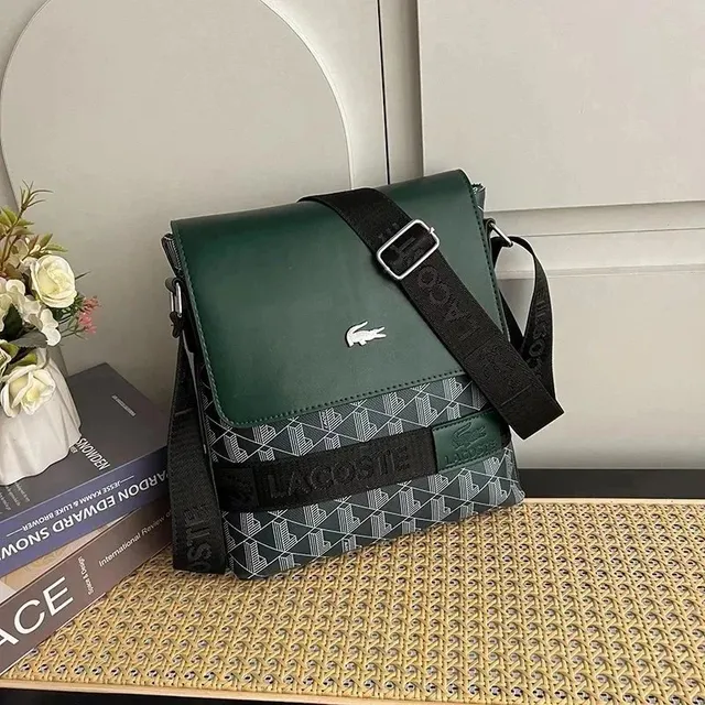 Lacoste Messenger Bag Monogram Panel