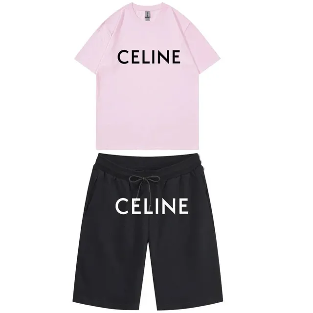 Celine Logo Set Pink and Black