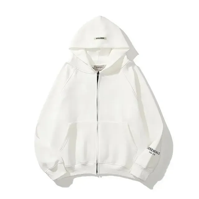 Fear of God Essentials Zip-Up Hoodie Essentials Logo