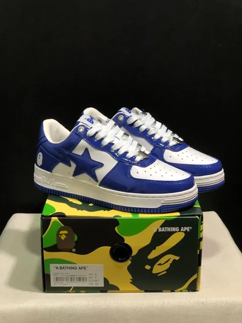 BAPE Shark Air Force 1 Glossy Blue White