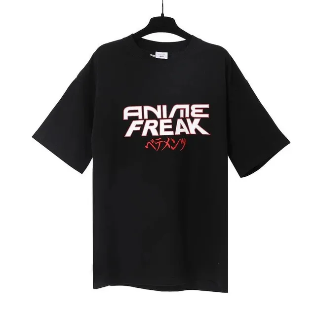 Off-White Anime Freak Tee Black with Red/White Graphic