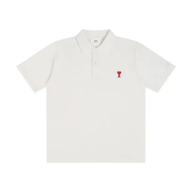 AMI Paris Polo Shirt Red Heart Logo