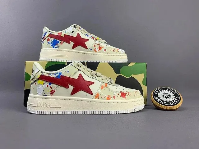 BAPE Shark Sneaker Paint Splatter