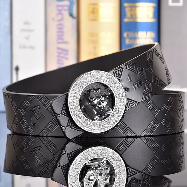 15 # Silver Buckle+Antique Medusa Black