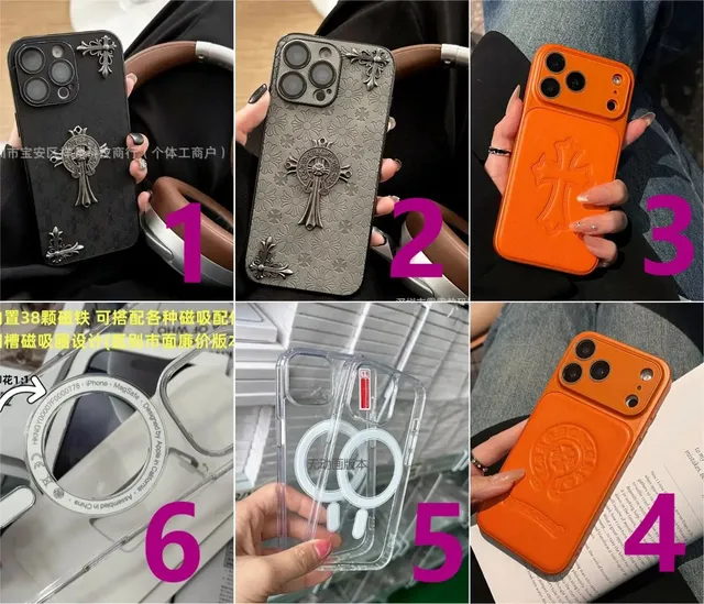 Chrome Hearts Phone Case Cross Motif Magnetic