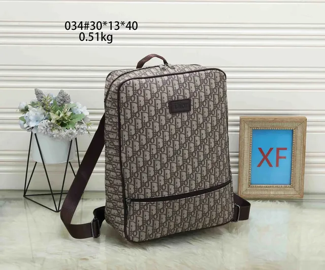 Dior Backpack Oblique Logo Print