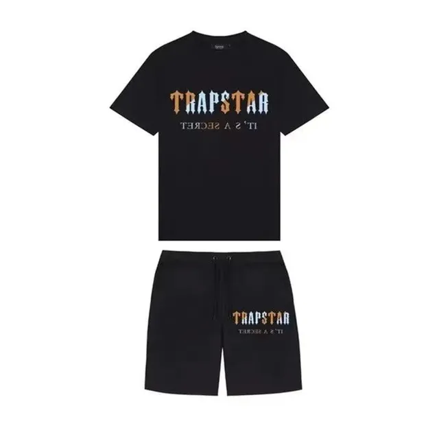 Trapstar Logo Tee & Shorts Set It's A Secret