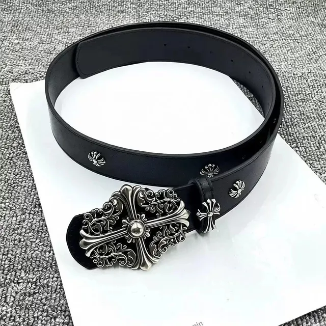 【8颗星花纹】十字架铆钉圣剑腰带