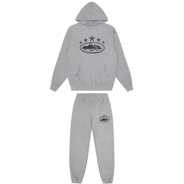 Corteiz Hoodie and Joggers Set Five Stars Logo