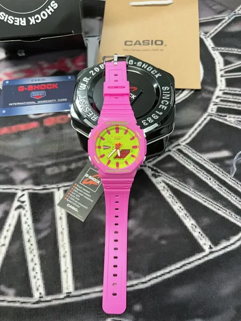 Casio G-Shock Neon Pink and Lime Dial