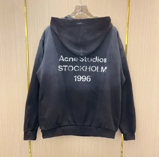 Acne Studios Hooded Sweatshirt Stockholm 1996 Print