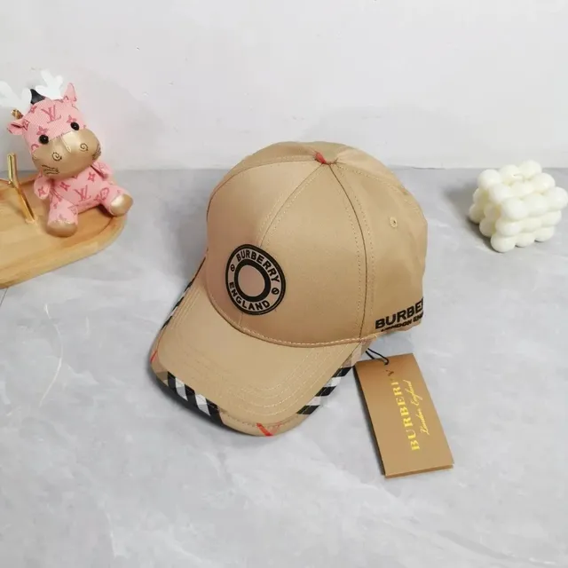 Burberry Baseball Cap Checkered Brim