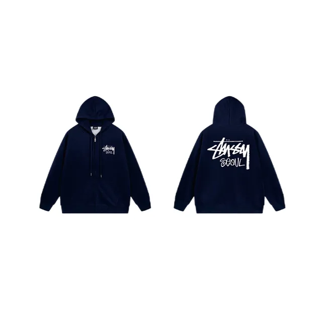 Stüssy Zip-Up Hoodie Seoul Logo