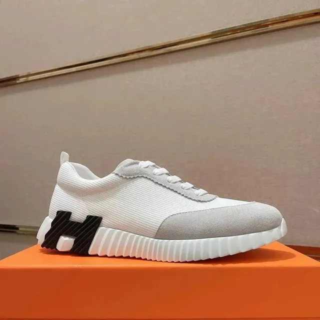 Hermès H-Stripes Sneaker White Grey Black