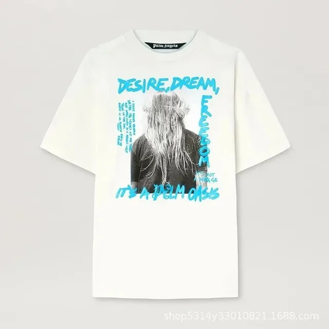 Palm Angels Graphic Tee Desire Dream Freedom Print