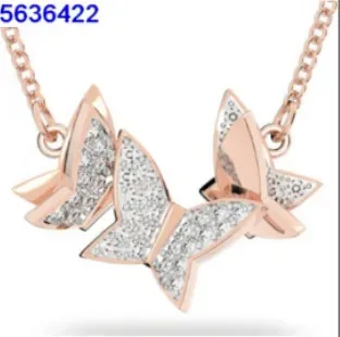 Rose gold butterfly necklace