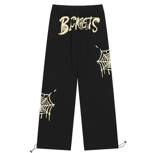 Sp5der Spider Web Trousers Cream Spider Web Print