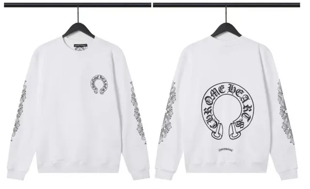 Crewneck Sweatshirt Chrome Hearts Logo Print