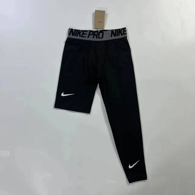 Nike Pro Compression Tights Black with White Swoosh