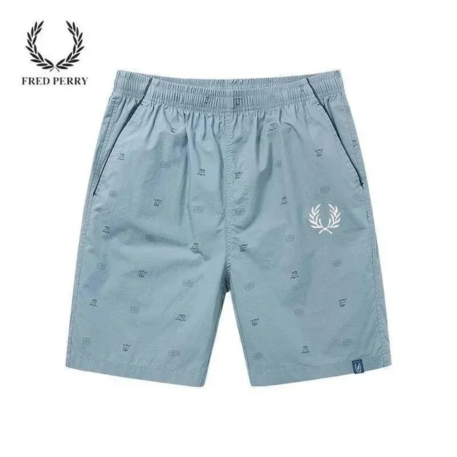 Fred Perry Logo-Print Shorts All-Over Laurel Wreath