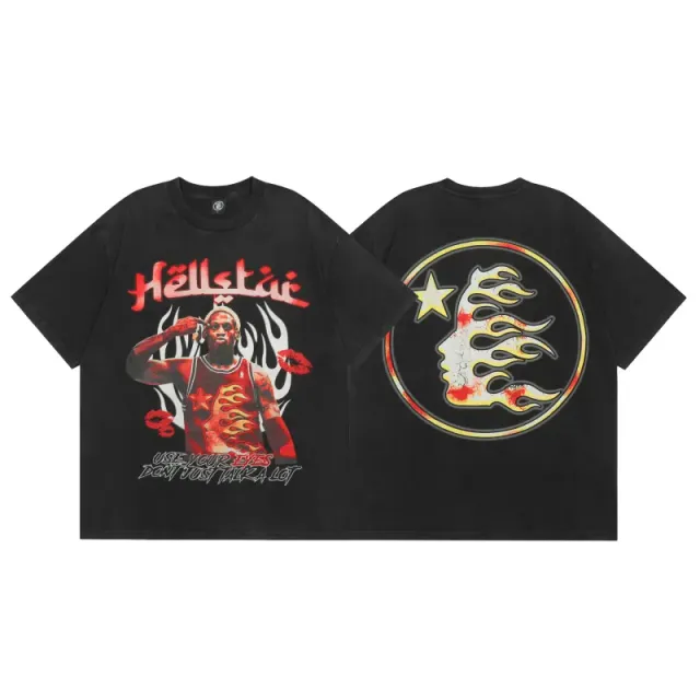 Graphic Tee Hellstar Flame Print