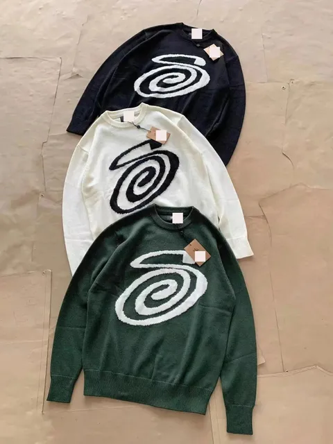 Stüssy Swirl Knit Sweater Swirl Logo