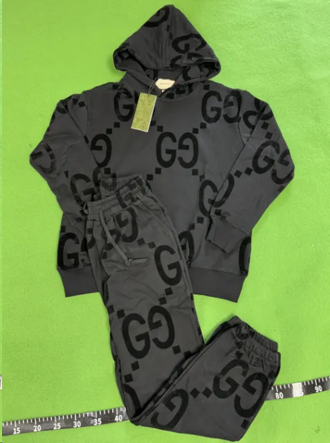 Gucci Logo-Print Hoodie and Joggers Set Monogram Print