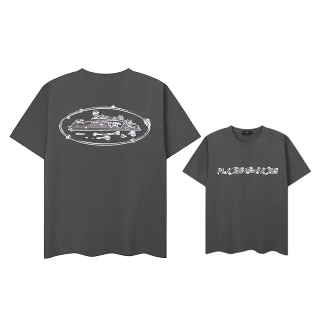 Pleasures Graphic Tee Distressed Logo Print