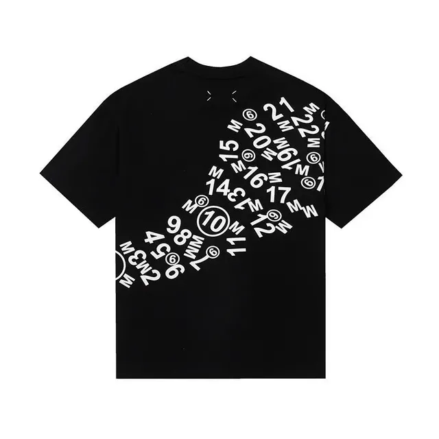Maison Margiela Number Print Tee White Numeric Graphic