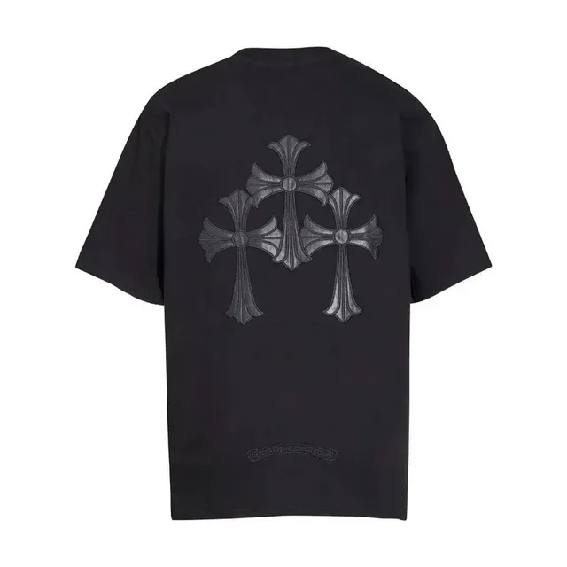 Chrome Hearts Cross Logo Tee Triple Cross Embroidery