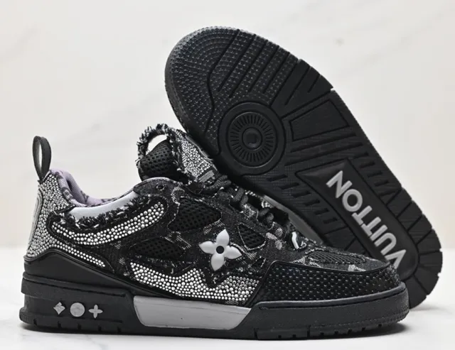 Louis Vuitton LV Trainer Crystal-Embellished