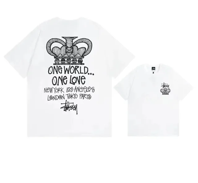 Stüssy Crown Graphic Tee One World One Love