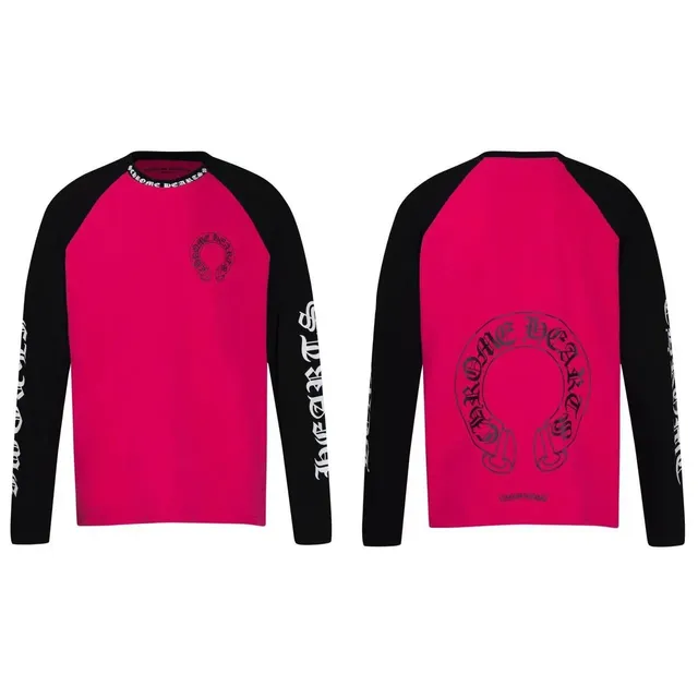 Raglan Long Sleeve Tee Chrome Hearts Logo Print