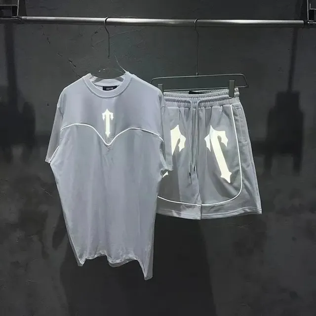 Trapstar T-Shirt and Shorts Set Reflective Logo