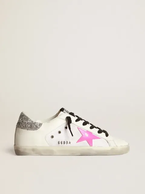 Golden Goose Superstar Pink Star Glitter Heel