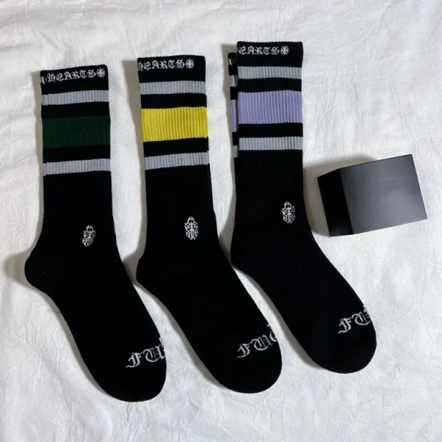 经典黑色 黄紫绿方快(黑卡) 3 pairs
