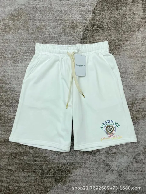 Casablanca Peace Shorts Embroidered Heart