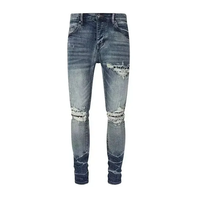 Slim Fit Jeans Distressed Wash